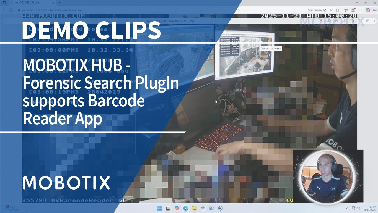 MOBOTIX HUB Forensic Search PlugIn supports Barcode Reader App