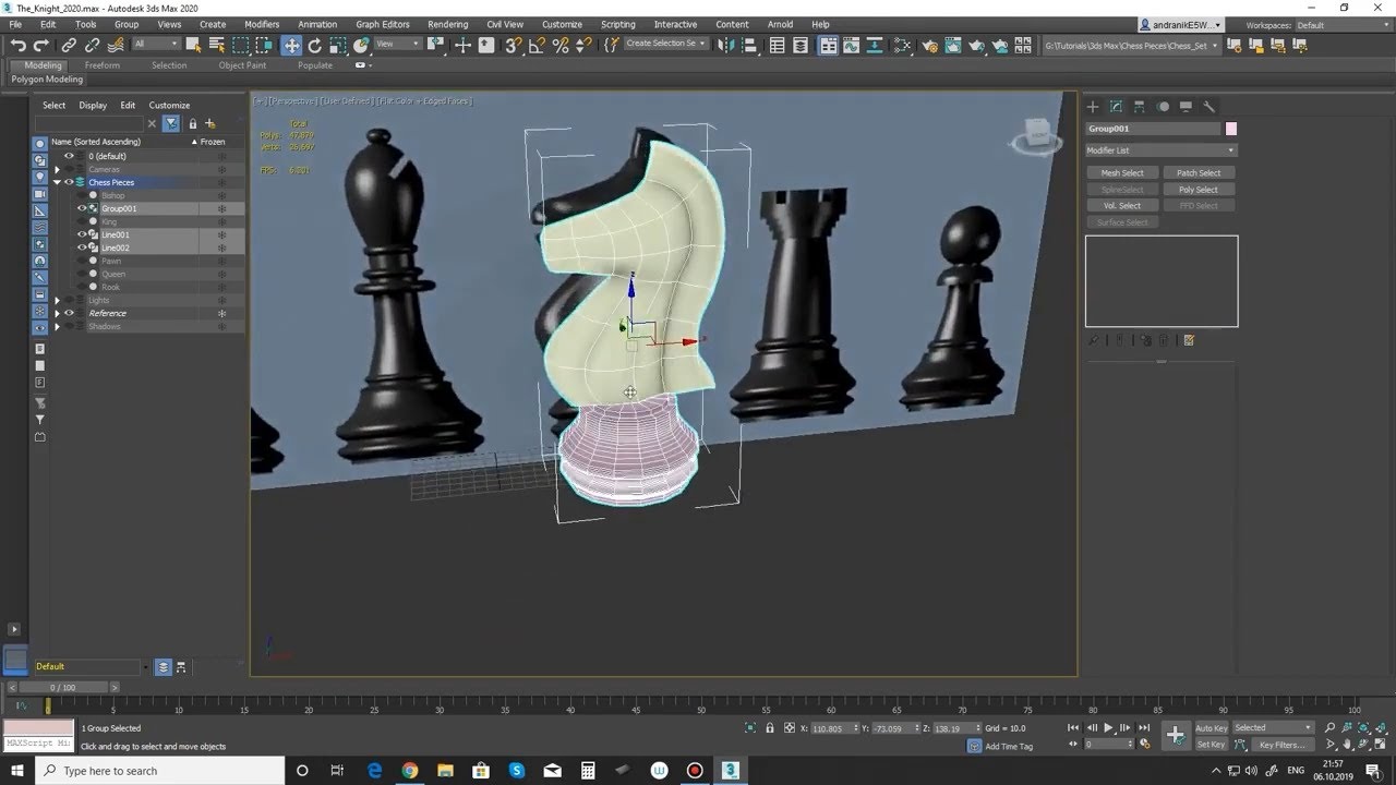 3D Modeling Chess Pieces - Knight: 3ds Max Tutorial - Part 06 | PROmax3D