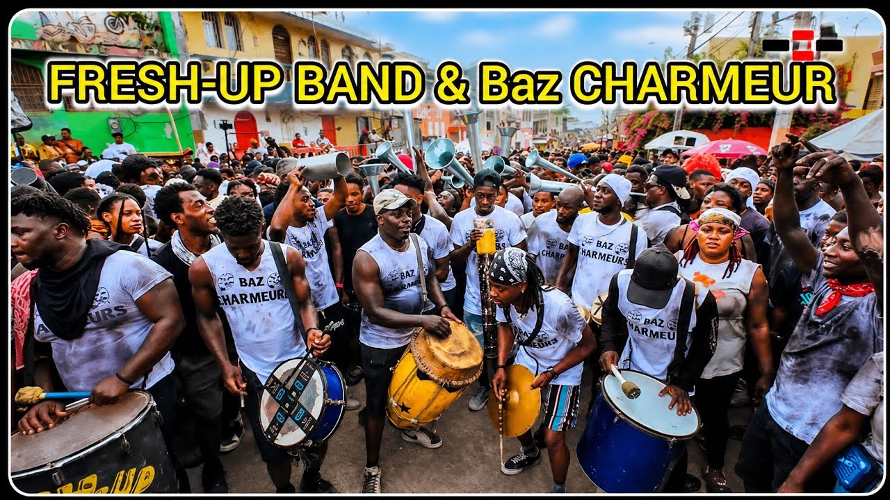 Live performance FRESH-UP BAND & BAZ CHAMEUR carnaval Jacmel 2026