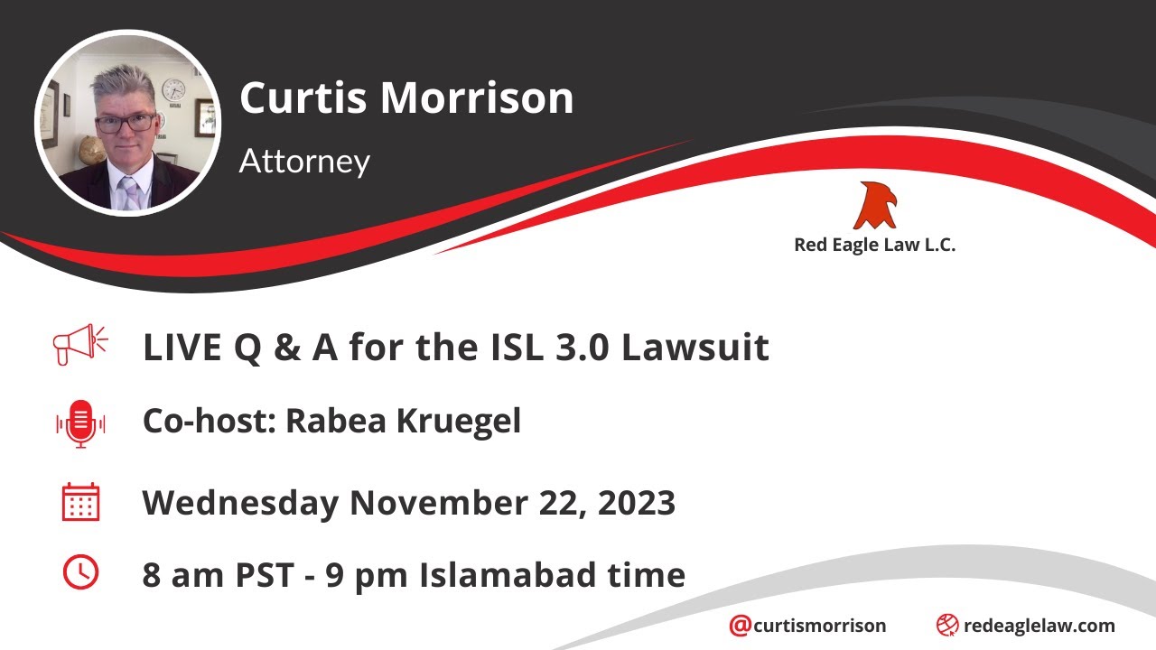 Live Q & A for the ISL 3.0 lawsuit