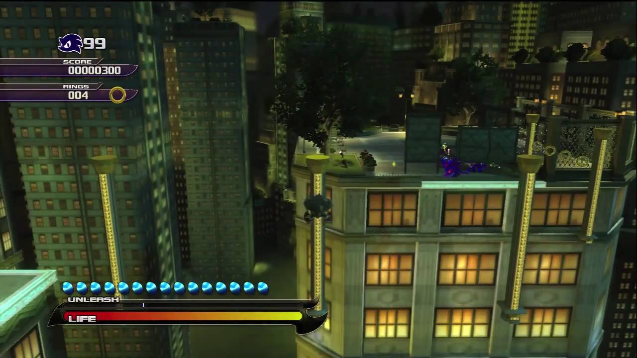 Sonic Unleashed: Empire City Night (Skyscraper Scamper Act 1) [HD]
