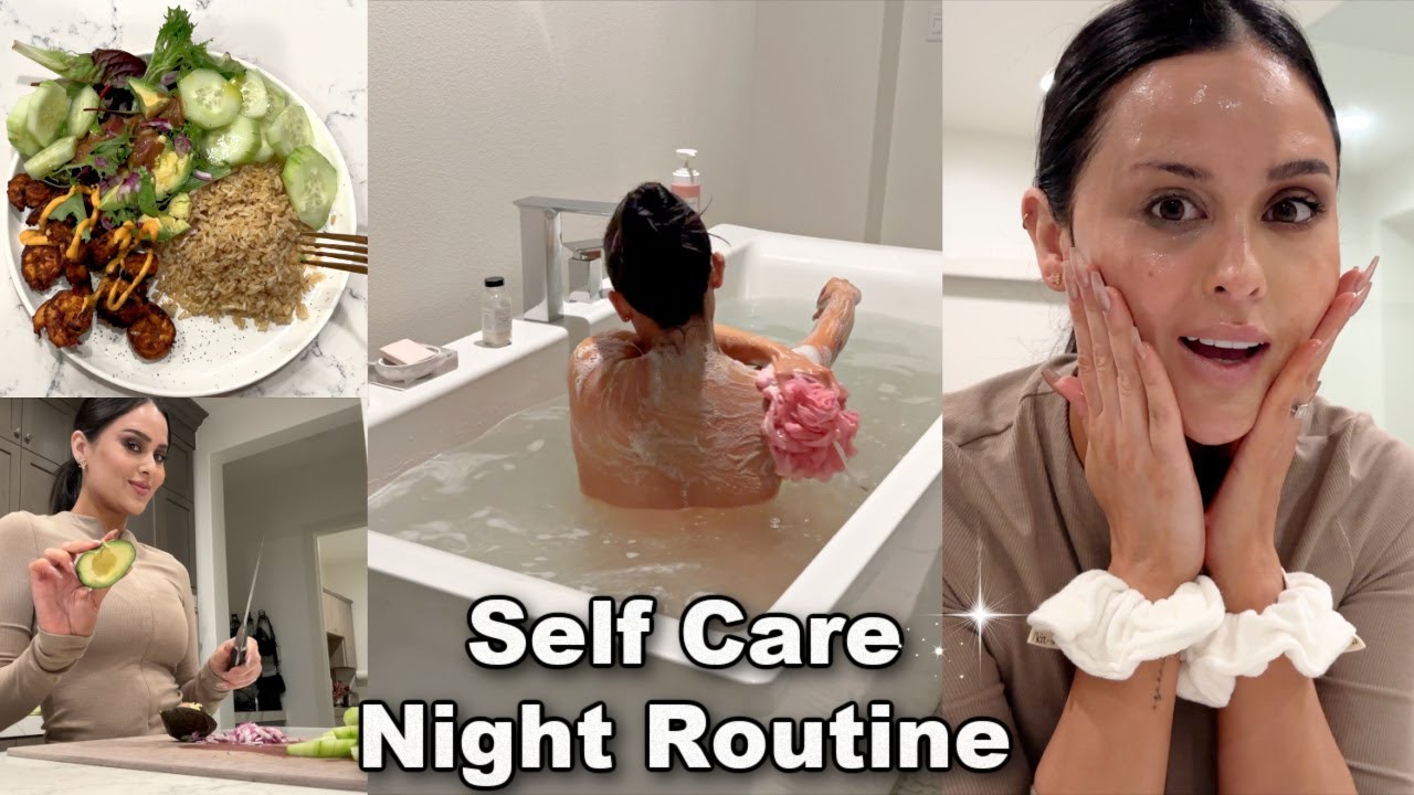 My Self Care Night Routine: Body care, healthy cooking, skin care l Christen Dominique