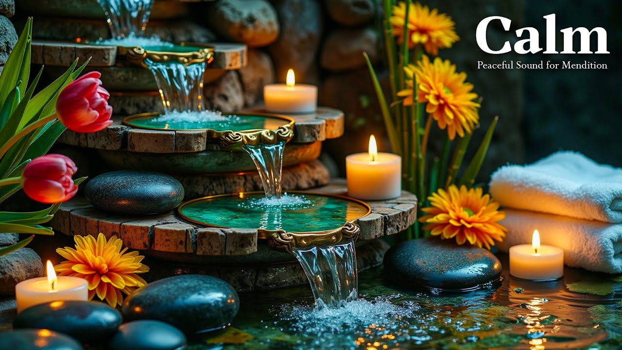 Расслабляющая музыка для оздоровления + звуки воды 🌿 Снимает стресс, тревогу и депрессию | Успокаив