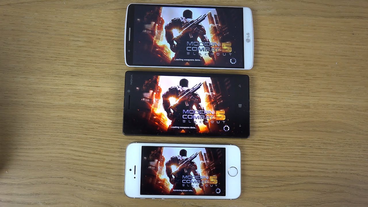 Modern Combat 5 iPhone 5S vs. LG G3 vs. Nokia Lumia 930 - Gaming Review
