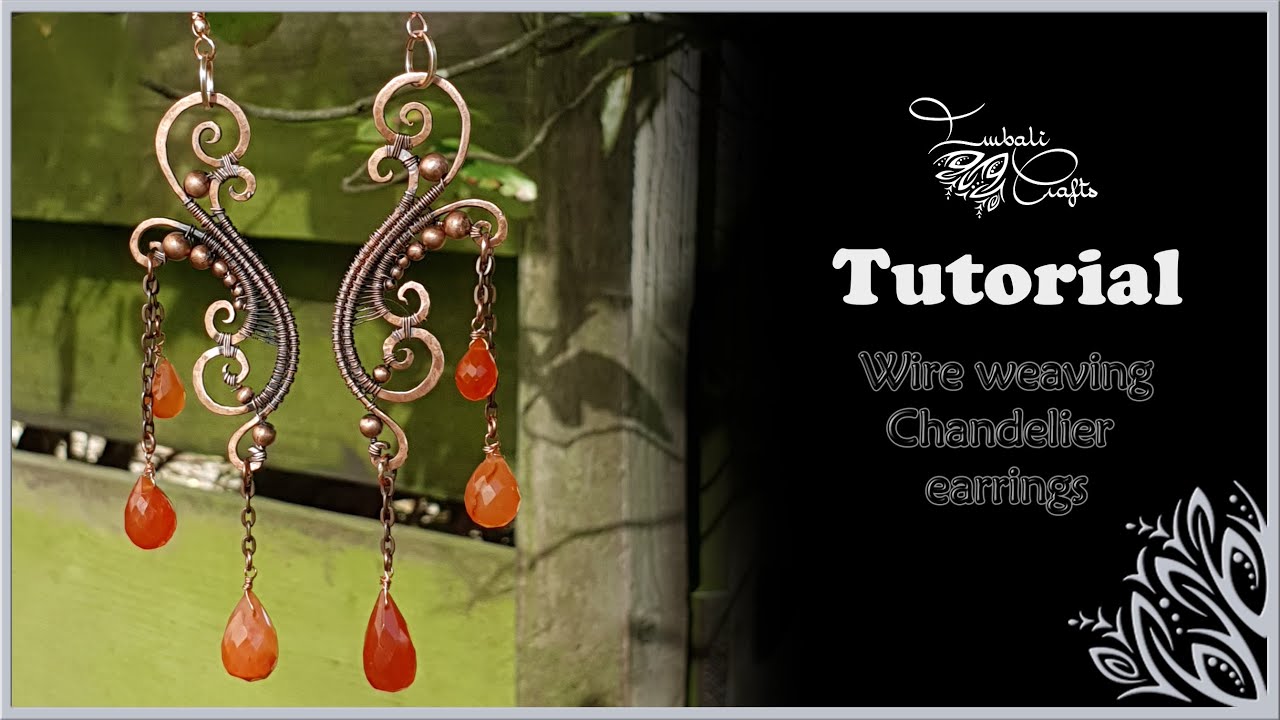 Chandelier earrings - hammered and woven wire tutorial