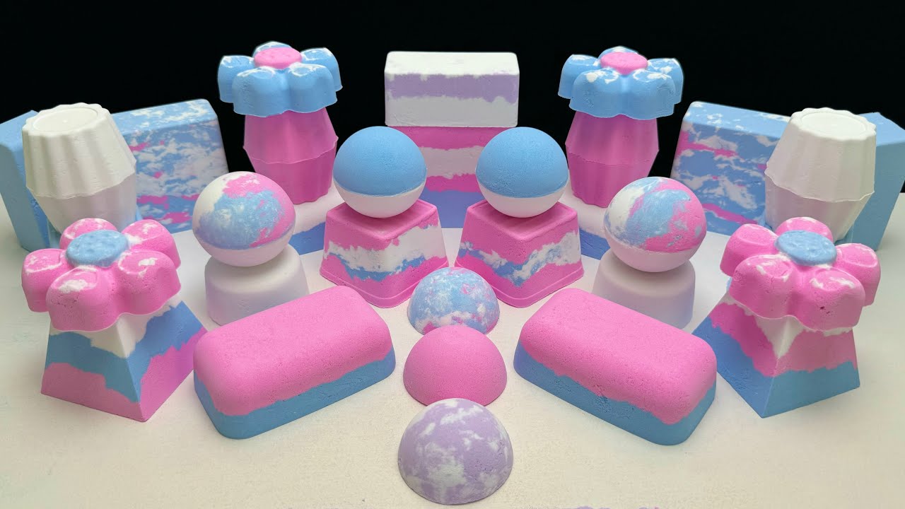 ASMR baking soda 🩷+💙=💜