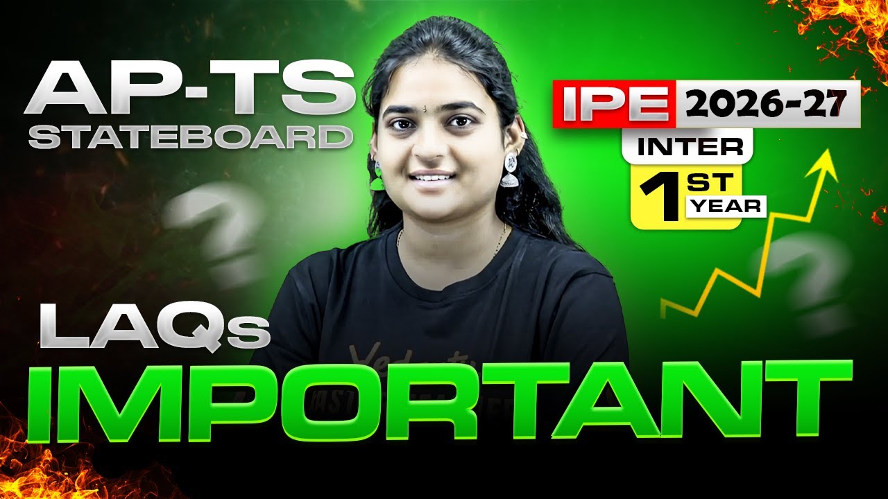 Class 11 Chemistry IPE 2026 | All LAQs | 1st Year Board Exam Preparation - AP TS State board
