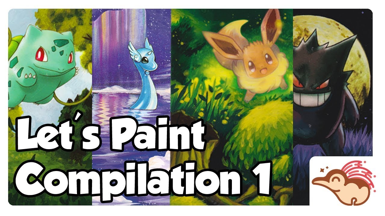 Painting Pokémon Cards - Compilation 1