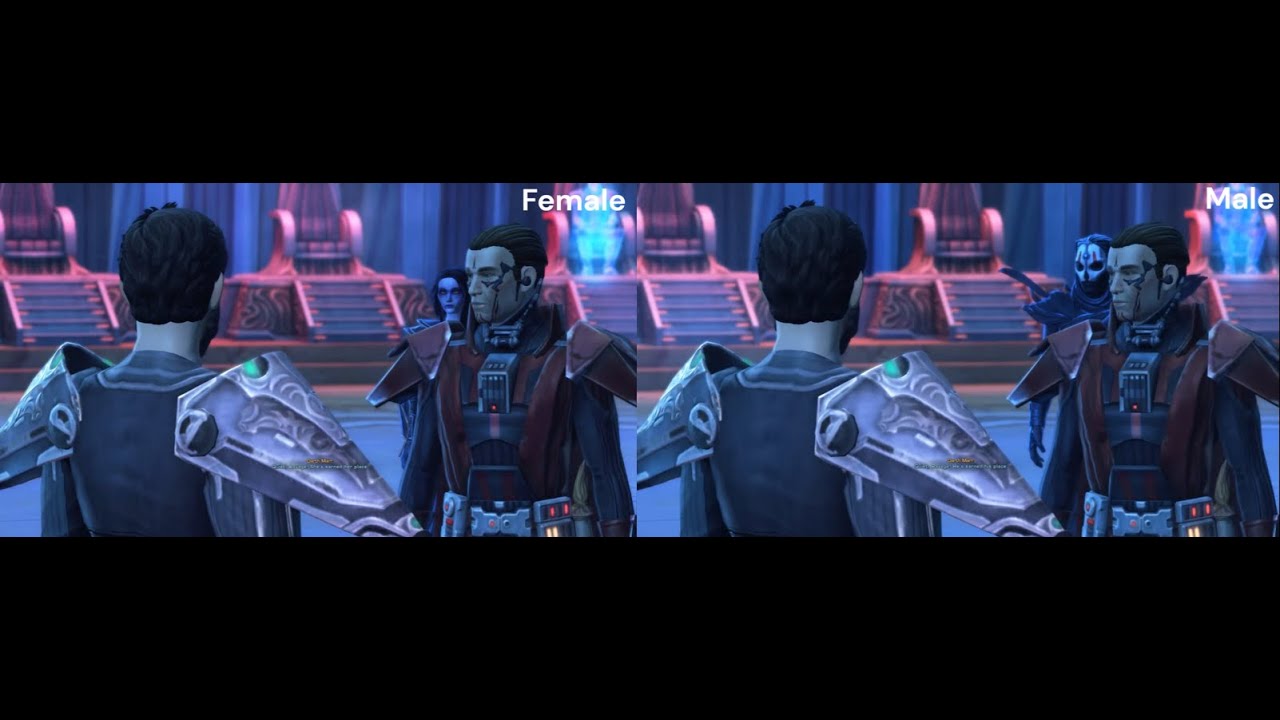 SWTOR: Becoming a Dark Council Member | Male/Female Difference