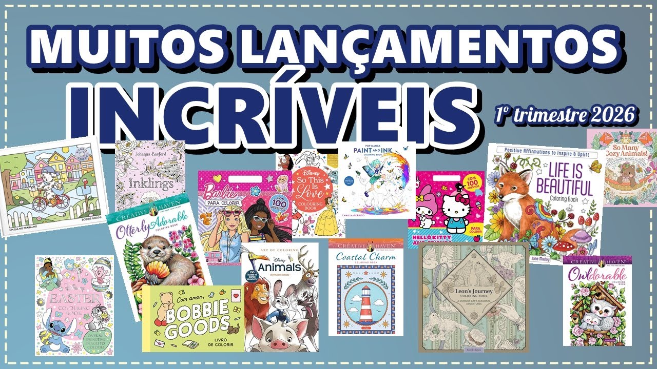 LANÇAMENTOS - Livros de Colorir - 1º trimestre/2026
