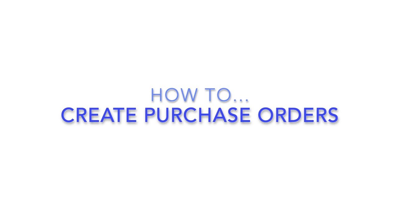 Purchase Orders- HireHop Equipment Rental Software