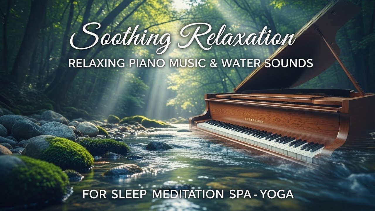 Soothing Relaxation Relaxing Piano Music & Water Sounds for Sleep Meditation Spa Yoga
