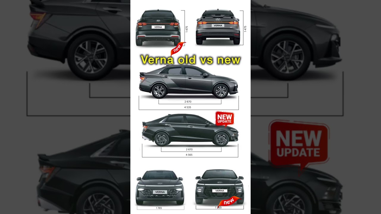 Verna old vs verna facelift 2026🔥✅what is your thought on this improvement #hyundai