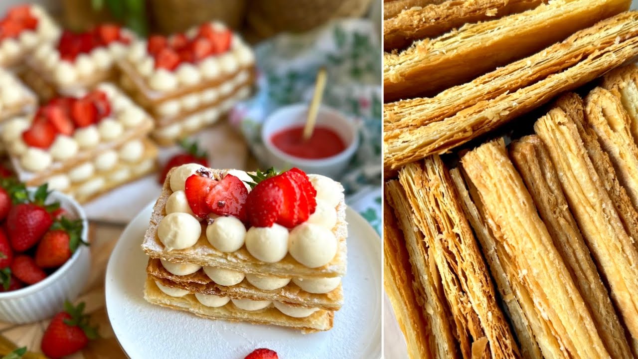 HÁZI LEVELES TÉSZTA 🧈 Mille-feuille 💛