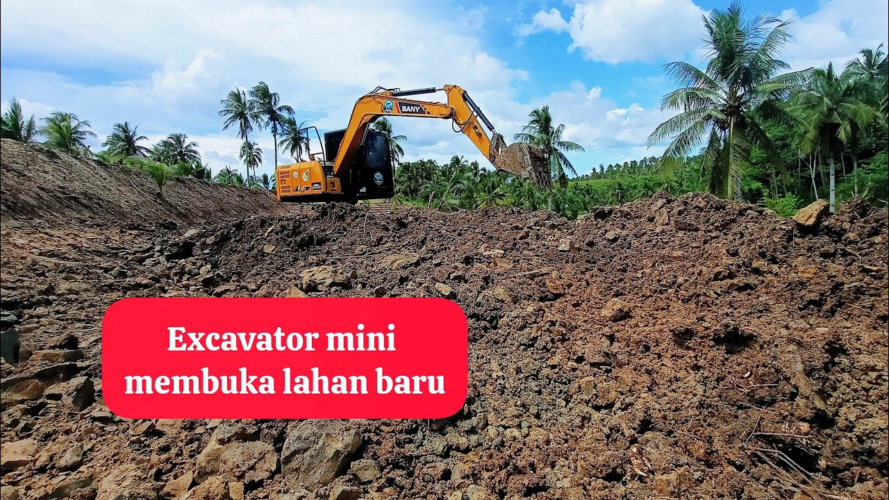 Excavator bekerja membuka lahan baru