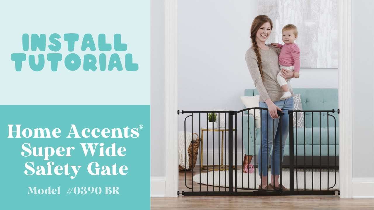 Home Accents® Super Wide Safety Gate | Install Tutorial
