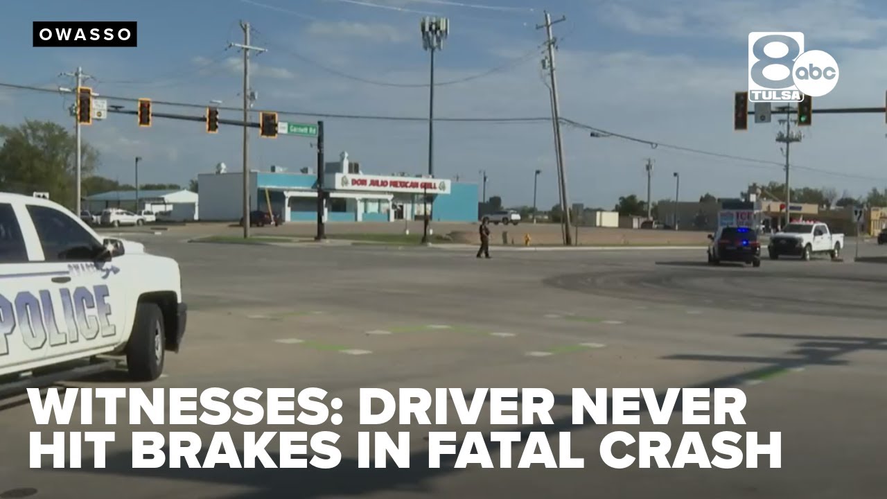 Witnesses say driver never hit brakes in Owasso fatal crash