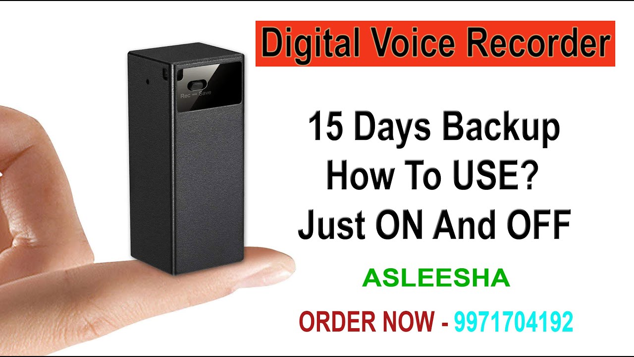 Asleesha V12  Audio Voice Recorder 15 Days Backup | Long Battery | Mp3 Player  - Call Us -8882111903