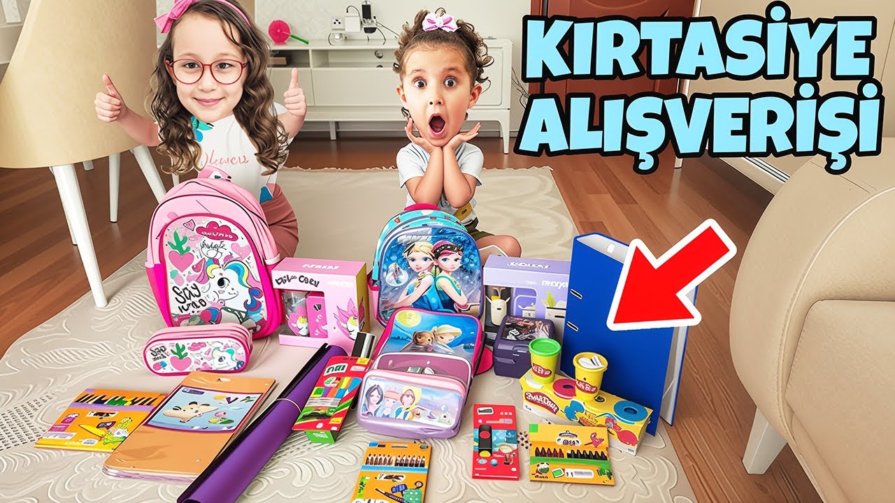OKULA DÖNÜŞ KIRTASİYE ALIŞVERİŞİ ! BAHAR BANU ALYA !