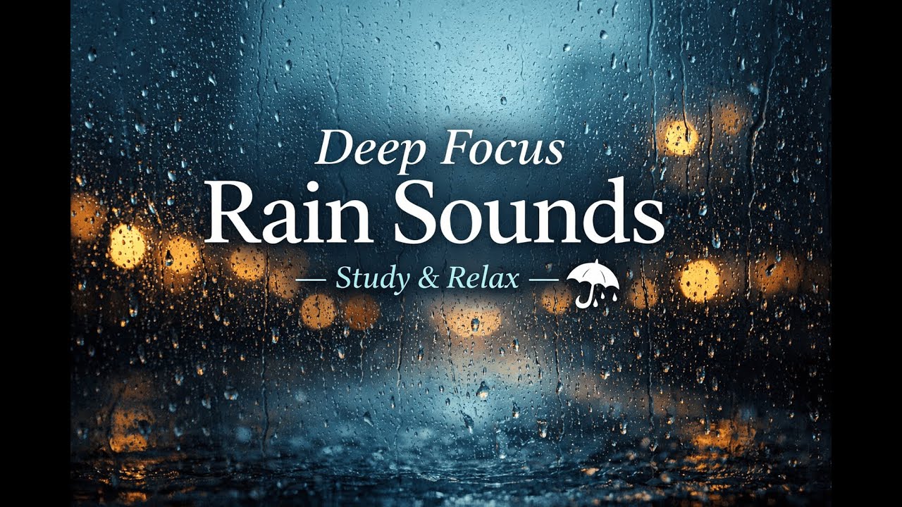 Deep Focus Rain Sounds 🌧️ Study & Relax | Calm Ambient Noise