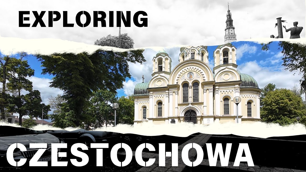 Czestochowa, Poland 4K Walking Tour, Spacer po Częstochowie, Polska