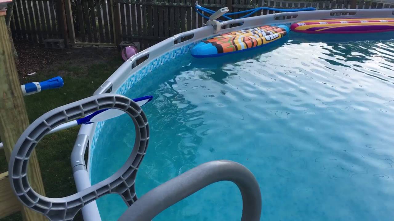 I built a 6x6 deck for my Intex - Coleman pool.