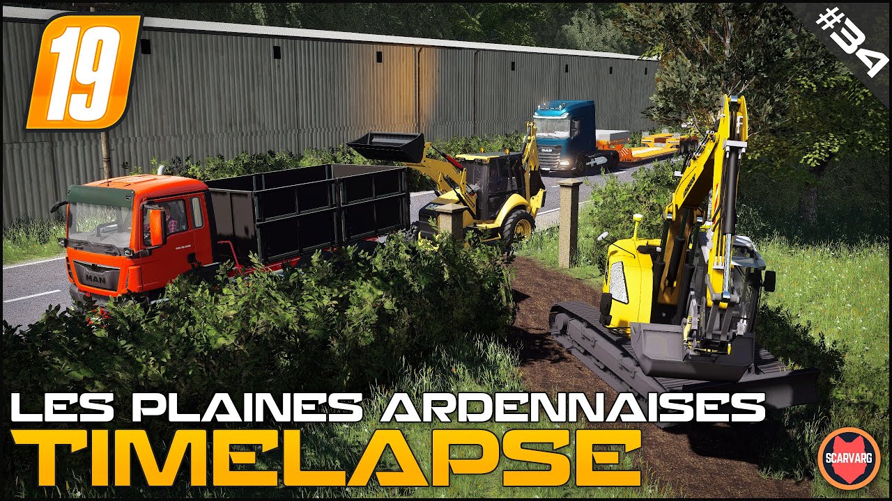 🇫🇷  Liebherr 920 Excavating Dirt & Got Stuck On a Steep Hill ⭐ FS19 Les Plaines Ardennaises V2