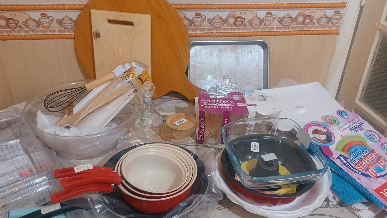 #تحضيرات_رمضان🥰🥰مشترياتي من الأواني البسيطة 💯 ودرت معاكم مسفوف بالزبيب😋😋
