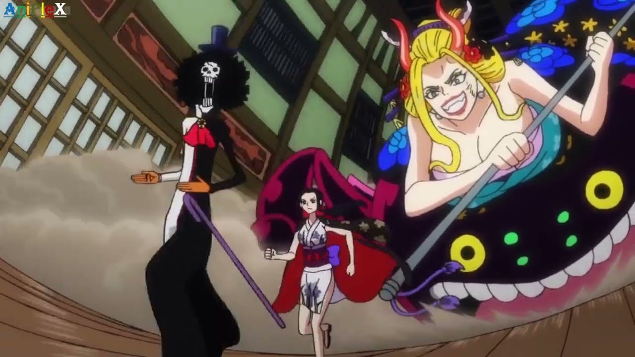 Brook saves Robin from Black Maria's flames | One Piece ep 1043 fights