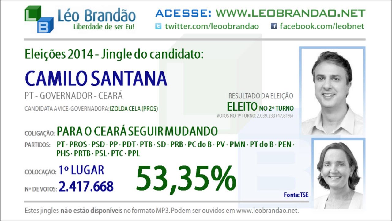 Jingles Eleições 2014 - Camilo Santana - PT - leobrandao.net