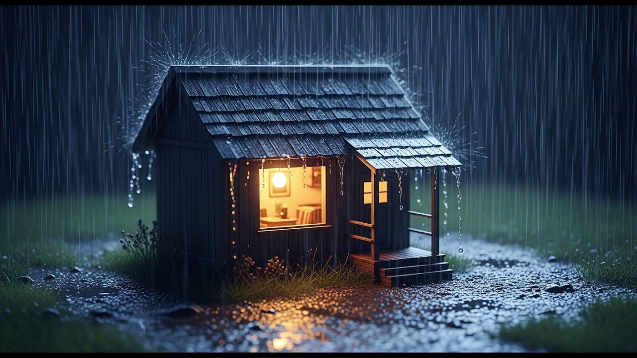 No Ads Rain Sounds for Sleep 😴 Deep ASMR Rain & Thunder for Instant Relaxation