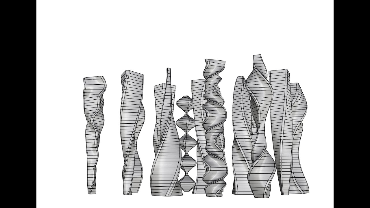 GRASSHOPPER SIMPLE PARAMETRIC TOWER TRANSFORMATION