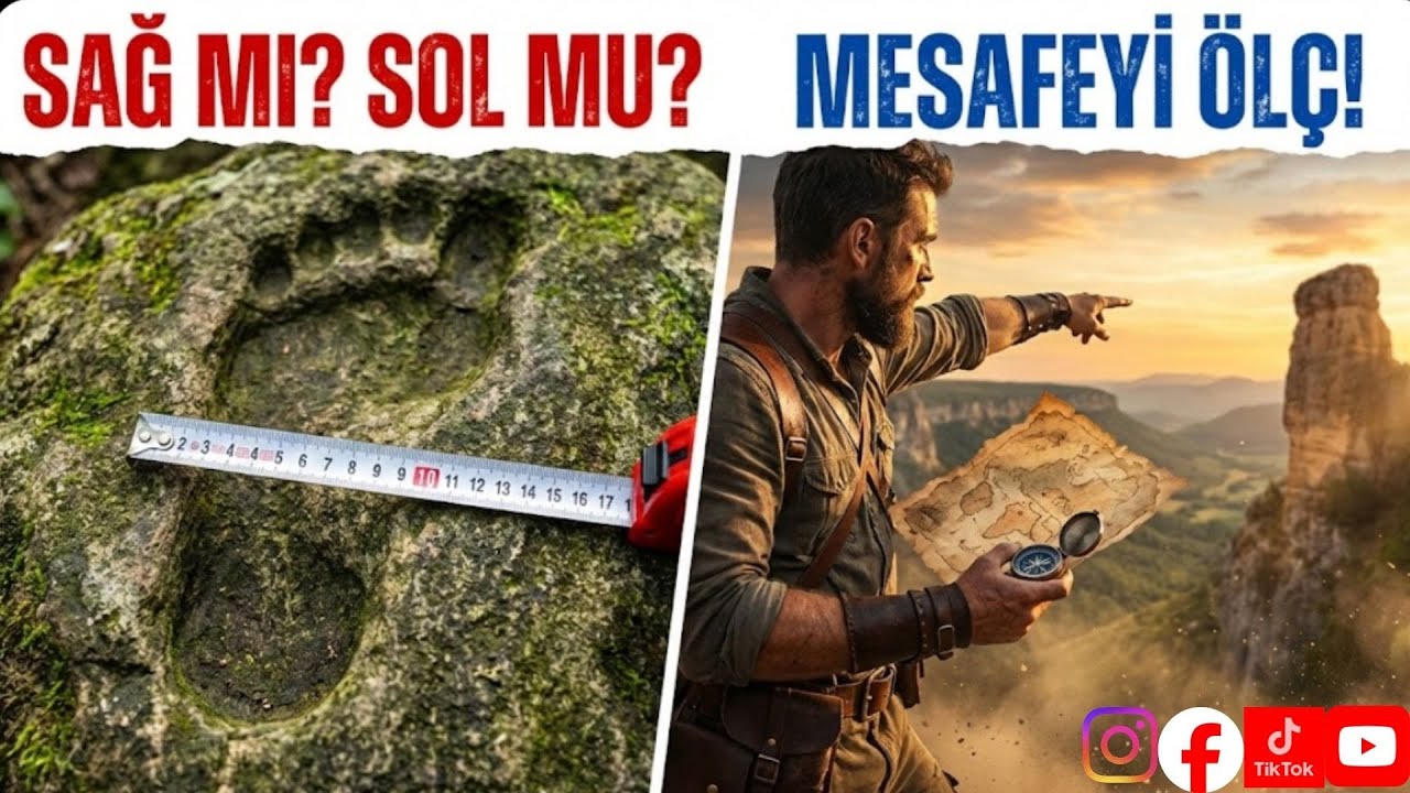 Ayak İzi Define İşareti &Ccedil;&Ouml;Z&Uuml;M&Uuml;! Sağ Ayak mı, Sol Ayak mı? Mesafeyi Nasıl &Ouml;l&ccedil;ersin?