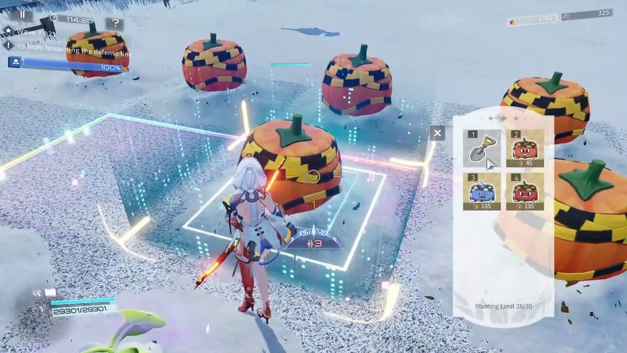 Snowbreak Garden  Mayhem Hard mode Wild experiment 1 -21/21 enemy waves clear