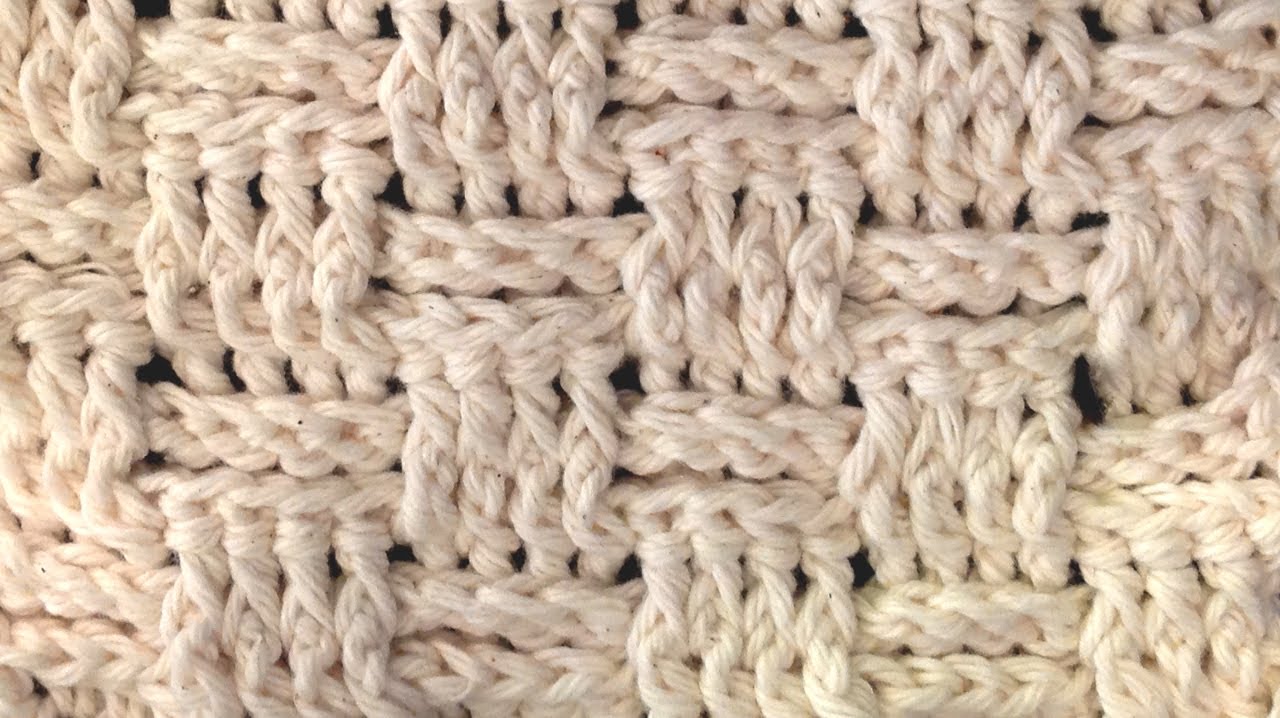 💖 MOST POPULAR - BASKET WEAVE STITCH Crochet How To DIY Free Pattern Knit Dishcloth
