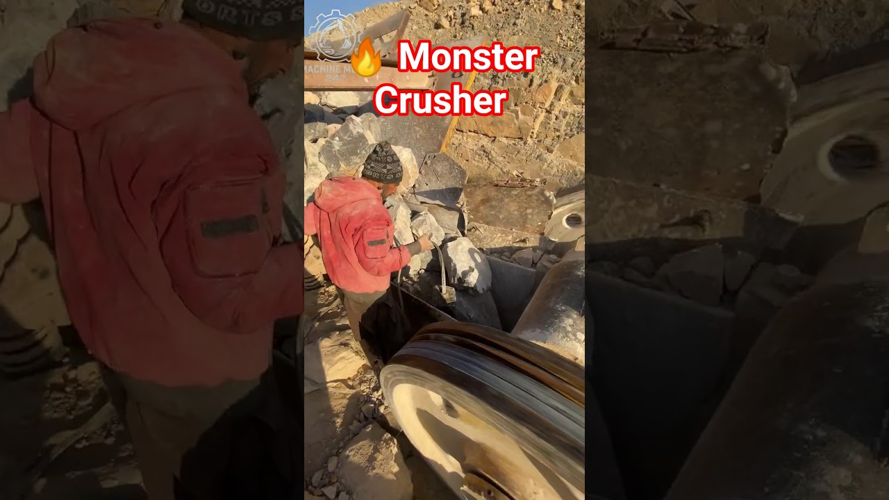 🚨 Iron Giant Awakens! 🦾 Massive Rocks Destroyed #jawcrusher #crusherplant #machines