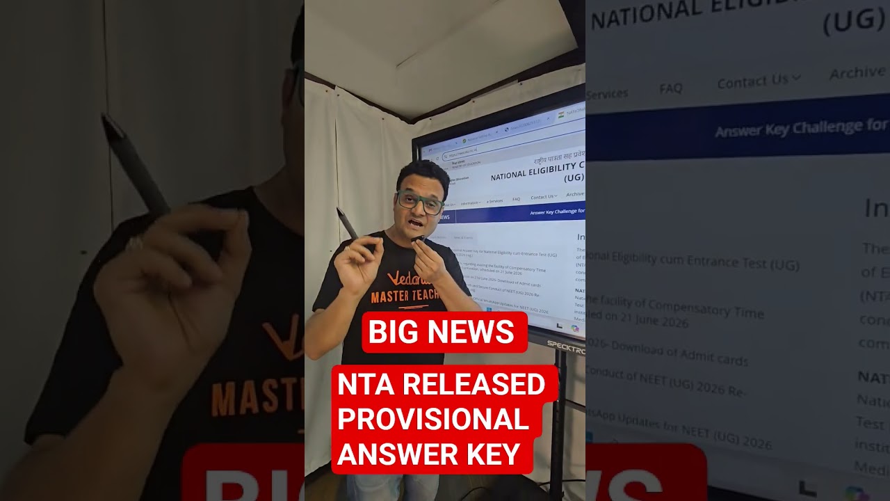 NTA RELEASED PROVISIONAL ANSWER KEY 🔥 #reneet2026 #reneetanswerkey #ytshorts #neet