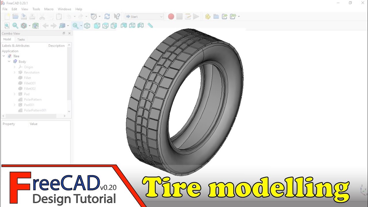 FreeCAD 0.20 tire modelling