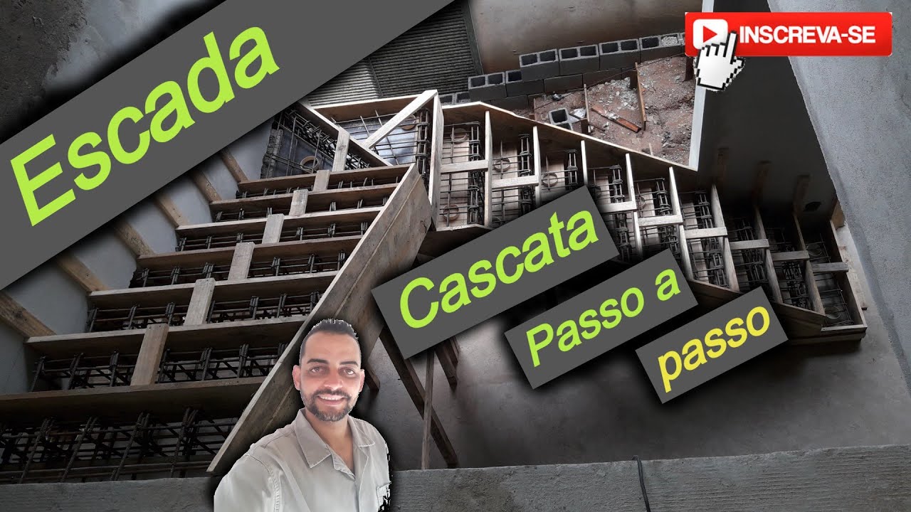 Escada de Concreto Cascata passo a passo