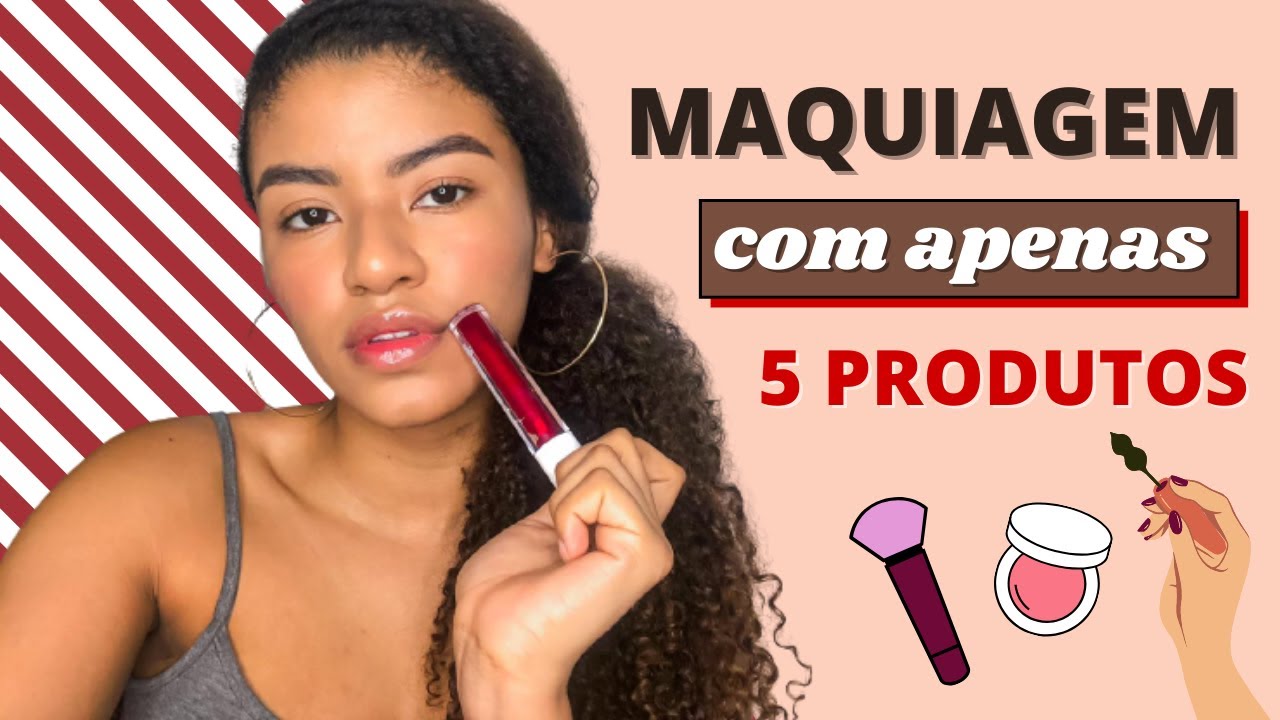 Maquiagem usando apenas 5 produtos | Maquiagem b&aacute;sica para o dia a dia com lip tint *NATURAL*
