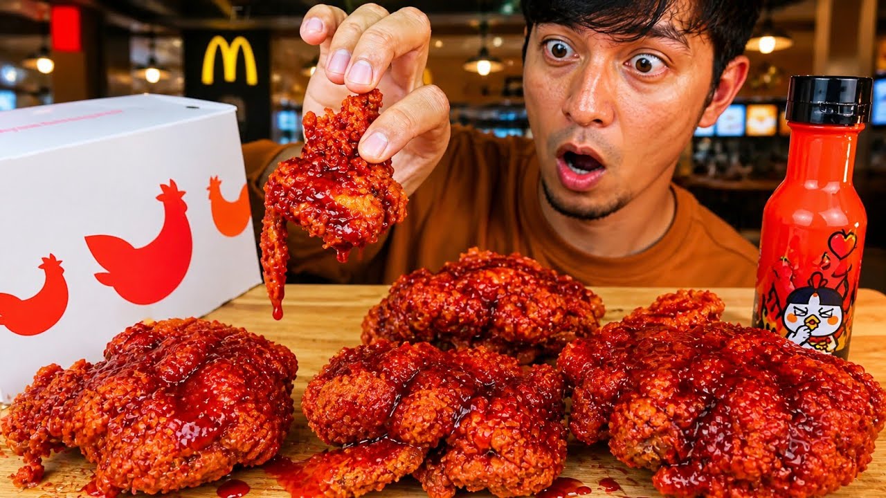 MENYES4L MAKAN AYAM GORENG McD 3X SPICY! 🔥 SOS SAMYANG 2X SPICY! (Mukbang Malaysia)
