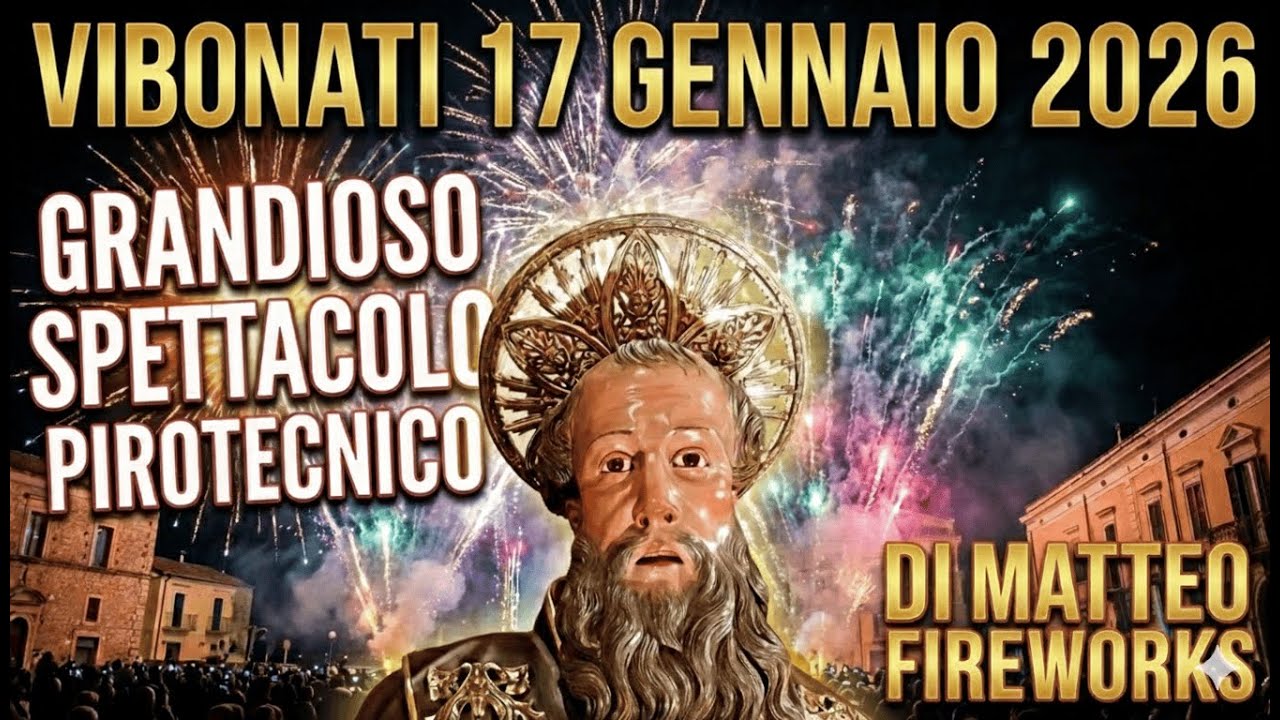 Vibonati 2026-Grandioso spettacolo pirotecnico Di Matteo Fireworks