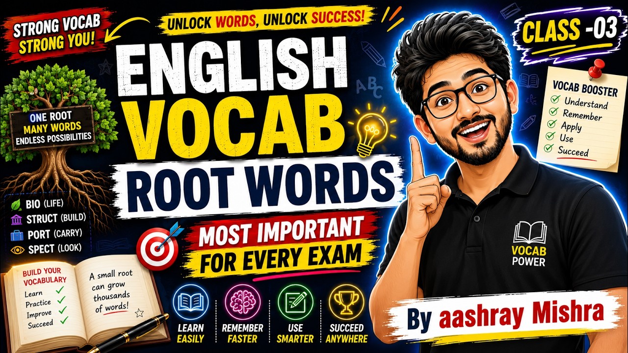 English vocab Root words class - 3 | english vocab root words