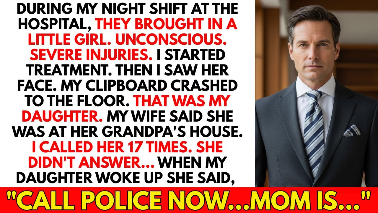 During my night shift, they brought in an unconscious child. Then I saw her face and froze...