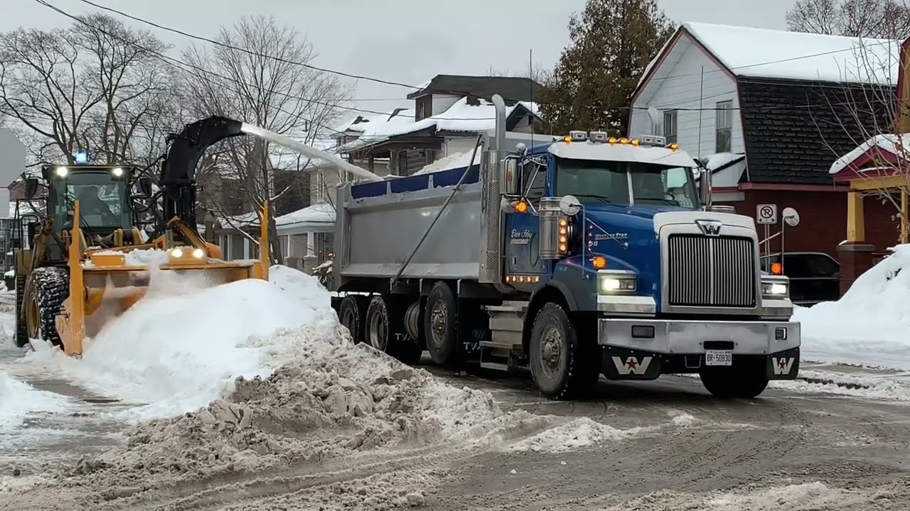 Heavy machinery vs snow banks