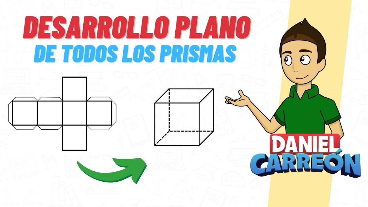 DESARROLLO PLANO DE TODOS LOS PRISMAS Super facil - Para principiantes