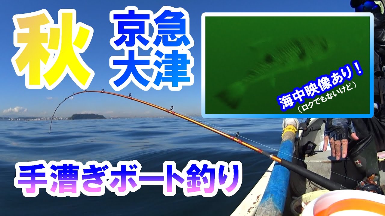 【手漕ぎボート釣行#1】秋のトップシーズンにタチウオ・アジ狙い。天秤仕掛け、ウィリー仕掛け、泳がせ仕掛け。海中映像あり＠横須賀・京急大津