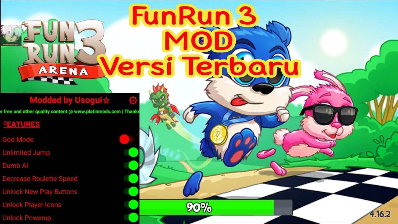 Fun Run 3 - v4.22.0 MOD MENU APK | GOD MODE | Unlimited Jump | Dumb AI | Unlocked Power ups and more