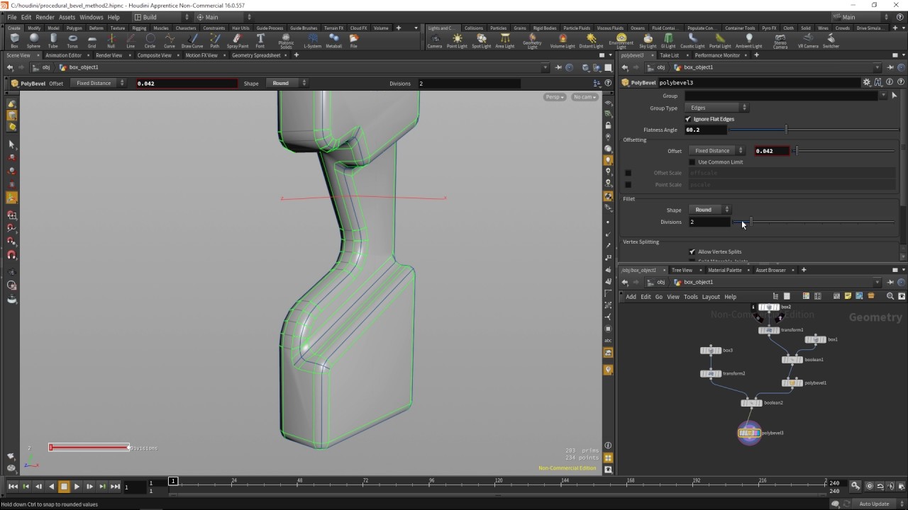Houdini Tips - Procedural Bevel - Method 2