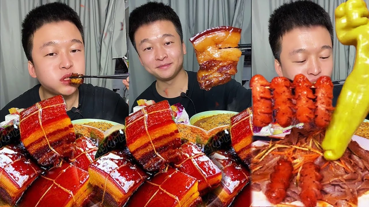Asmr Chinese Food Mukbang |Braised Pork| 목소리도 좋고 진짜같아
